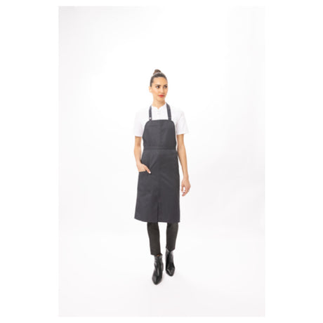 Chef Works ABN05-CHR-0 Brio Bib Apron 34"L X 33"W Adjustable Neck Straps