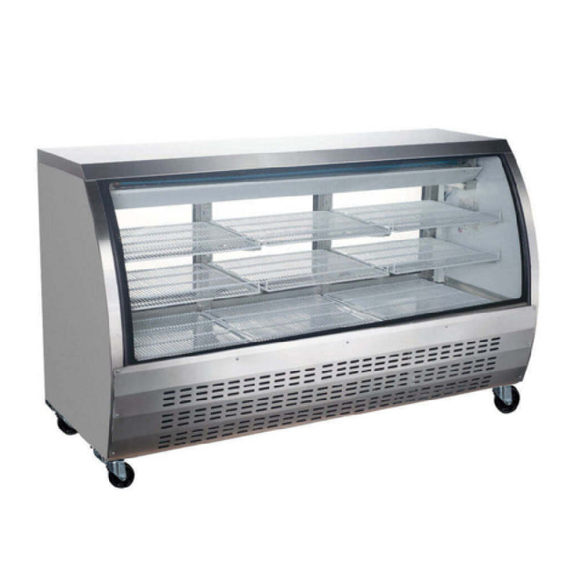 USR Brands DC64-SS Coldline Refrigerated Deli Display Case 64-3/10"W 21.9 Cu. Ft. Capacity