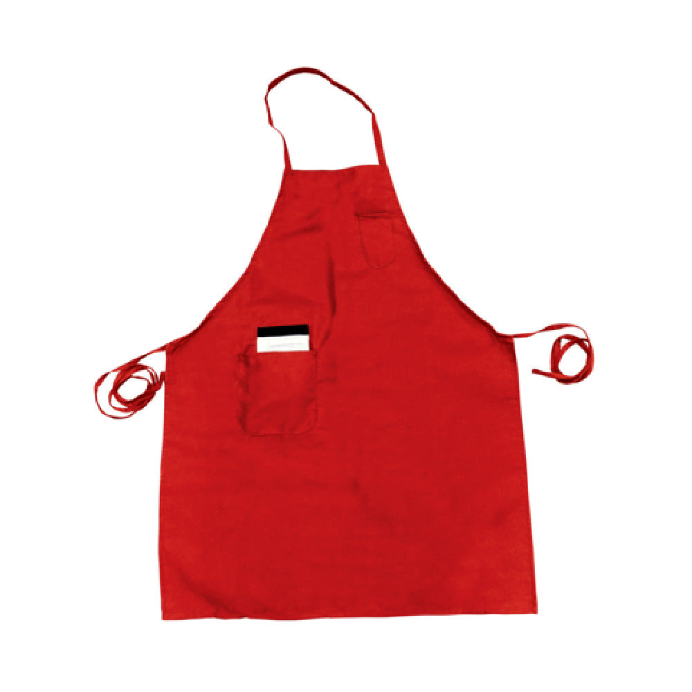 Thunder Group CA3326RD Chef Regalia Bib Aprons 33" X 26" Full-length With Pocket