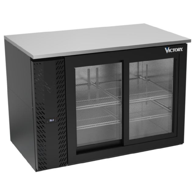 Victory VBB48HC-GS-B - Back Bar Refrigerator, Two-section, 48"W X 29-1/4”D X 34"H