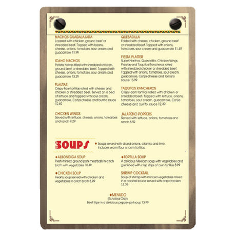 Menu Solutions WDSP-B Menu Board Holds 5" X 7" Insert Single Panel
