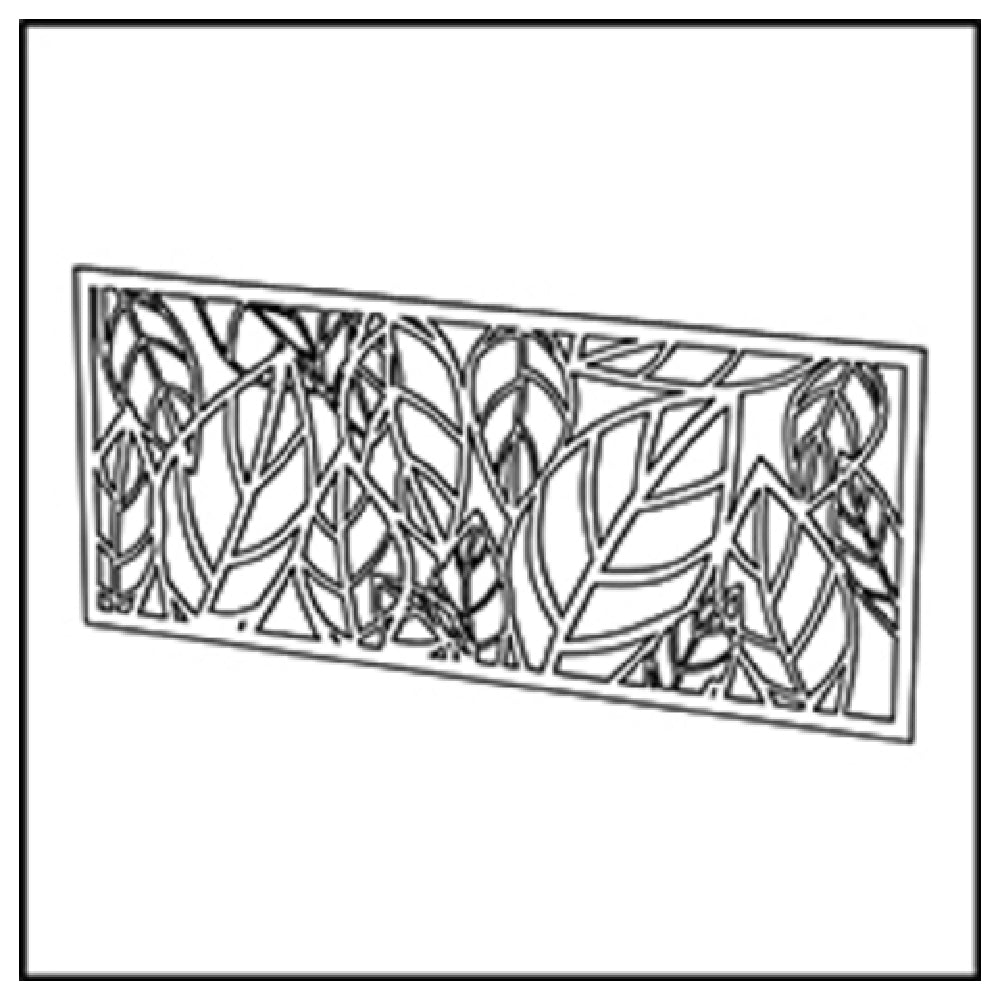 Bauscher Hepp VE-38022 - Venta® Metal Panel, With Cut-out Decor "LEAF" To Cover The Front Of The Buffet Table