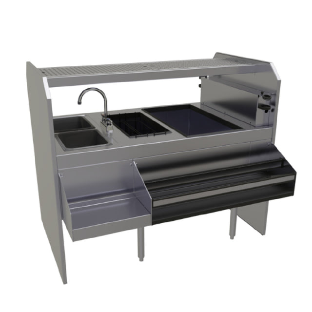 Glastender PSA-54L Assembly Style Pass-Thru Cocktail Station 54"W X 32"D Leftward Workflow