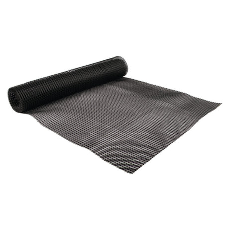 San Jamar PL0105 Poly Shelf Liner 2' X 10' Roll Black (bagged With Header Card)