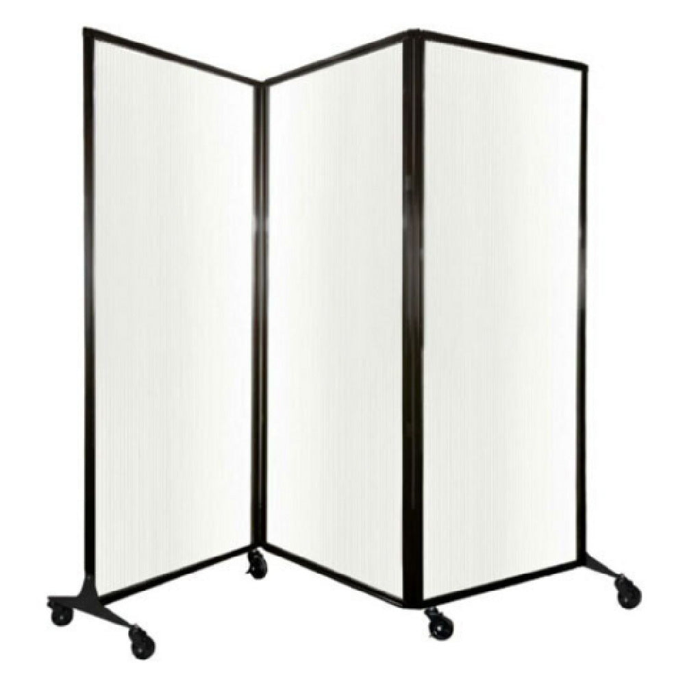 Omcan 46781 (46781) Quick-Wall (Folding) Portable Partition W 84" X H 7'4" White Polycarbonate