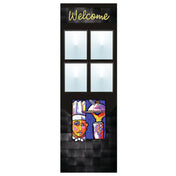 Hubert 46468 - Menu Board, 4-pocket, Floor Stand