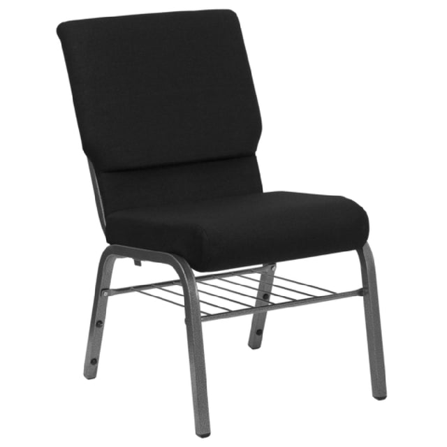 Flash Furniture XU-CH-60096-BK-SV-BAS-GG Hercules Series Stacking Church Chair