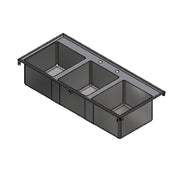 Winholt WS3T-DIS-ME-2016-12DP - Drop-in Sink, Three Compartment, 56"W X 25"D Overall Sink Dimensions