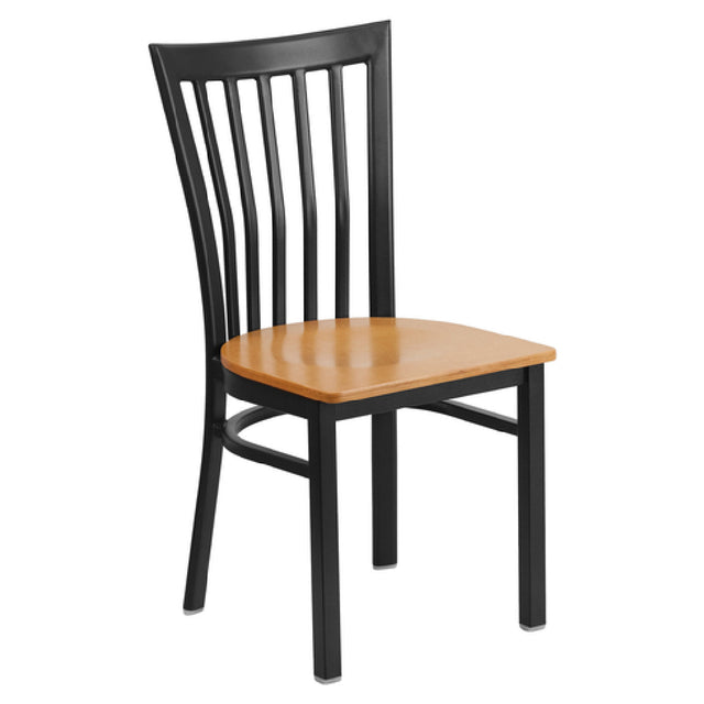 Flash Furniture XU-DG6Q4BSCH-NATW-GG Hercules Series Restaurant Chair Metal Schoolhouse Back