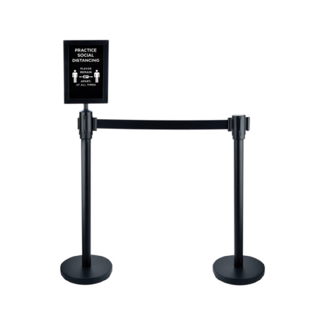 CAC China CCSN-SET6 Stanchion Set Includes: (1) Double-sided Sign (Practice Social Distancing)