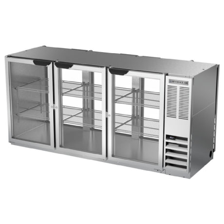 Beverage Air BB72HC-1-F-G-PT-S Refrigerated Open Food Rated Back Bar Pass-Thru Storage Cabinet