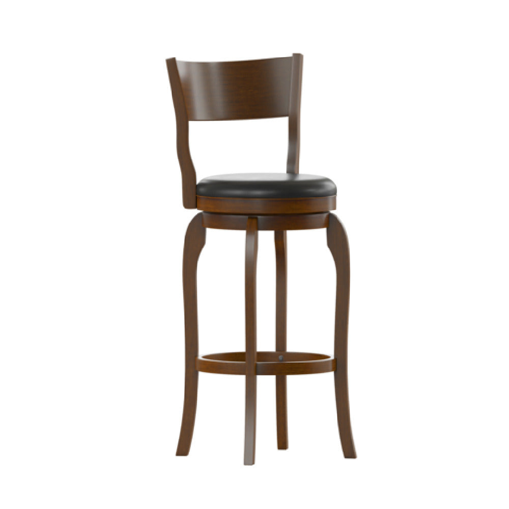 Flash Furniture ES-NT2-29-OAK-GG Nichola Swivel Pub Barstool Open Back Padded LeatherSoft Upholstery