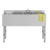 Koolmore SBR3B48-L-320 Commercial Under-Bar Sink (3) Compartment 48"W 10" X 14" X 10" Bowls