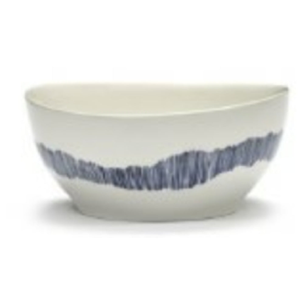 Paderno B8921009B Bowl S White Swirl-Stripes Blue