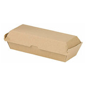 PacknWood 210EATDOG241K - Clamshell Hot Dog Box, 9.9" X 4.25" X 2.6", Rectangular