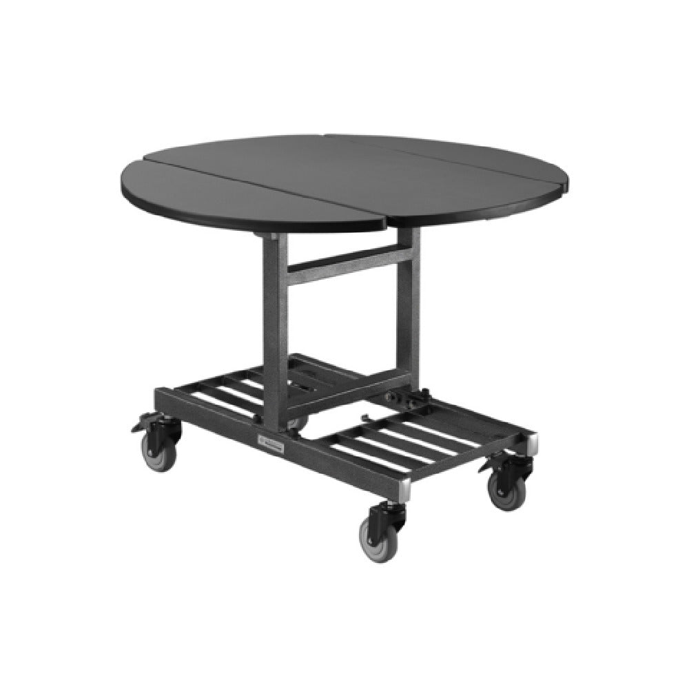 FOH BTR007BKS98 Smart Buffet Ware® Foldable Room Service Trolly Black Stainless Steel