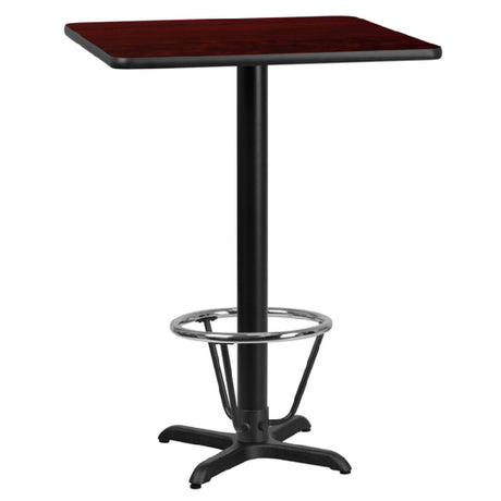 Flash Furniture XU-MAHTB-2424-T2222B-3CFR-GG Table 24"W X 24"D X 43-1/8"H Bar Height