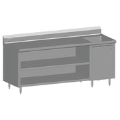 SPG BC-84R - Universal Stainless Beverage Counter, 84" Long, 30" Wide