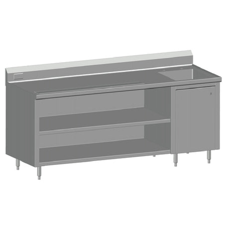 SPG BC-84R - Universal Stainless Beverage Counter, 84" Long, 30" Wide