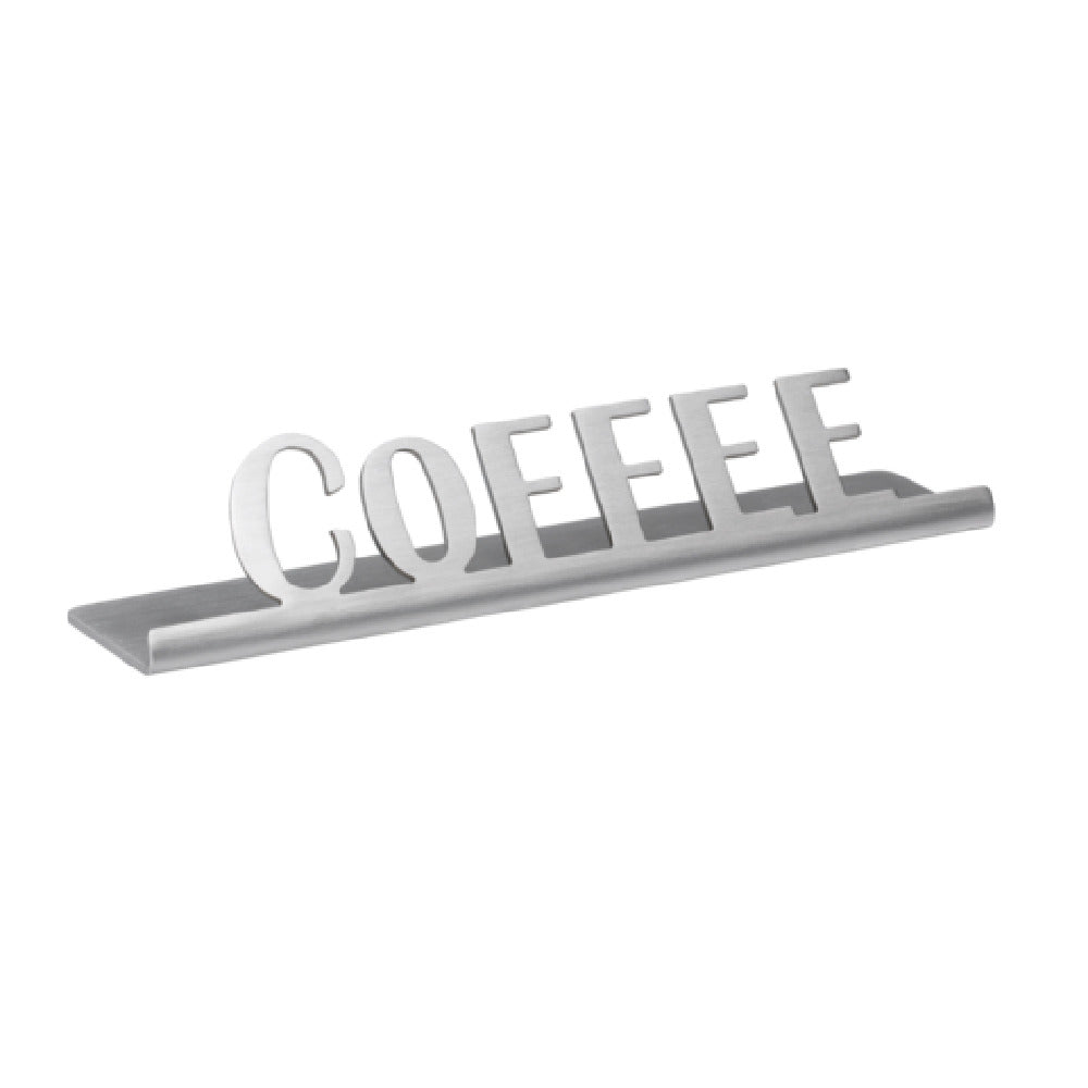 Service Ideas 1C-ST-COFFEE-SIGN Service Ideas Laser Cut ID/Table Sign Coffee Brushed Stainless