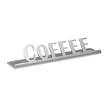 Service Ideas 1C-ST-COFFEE-SIGN Service Ideas Laser Cut ID/Table Sign Coffee Brushed Stainless