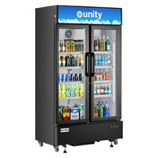 USR Brands U-48M - Unity Refrigerator Merchandiser, Two-section, 47.24"W