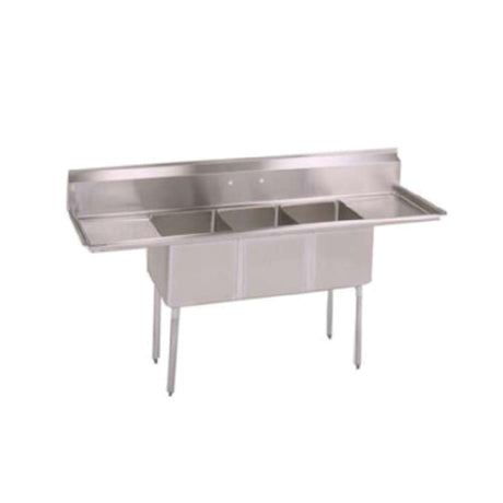 John Boos E3S8-1620-14T18-X E-Series Sink 3-compartment 84"W X 25-1/2"D X 43-3/4"H Overall Size