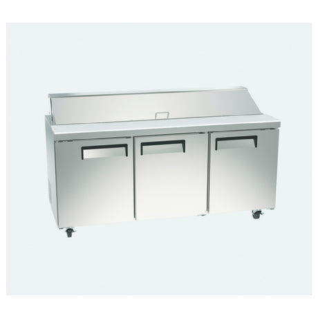 Hubert 56670 - Kratos Refrigerated Sandwich / Salad Prep Table, 70.4"W, 15.5 Cu.ft. Interior Capacity