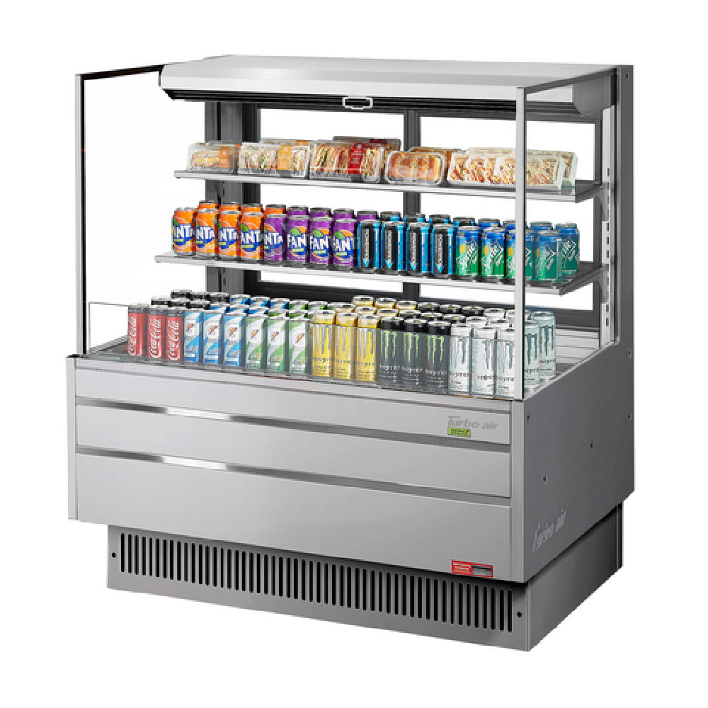 Turbo Air TOM-48L-UFD-S-3S-N Horizontal Open Display Merchandiser Low-profile