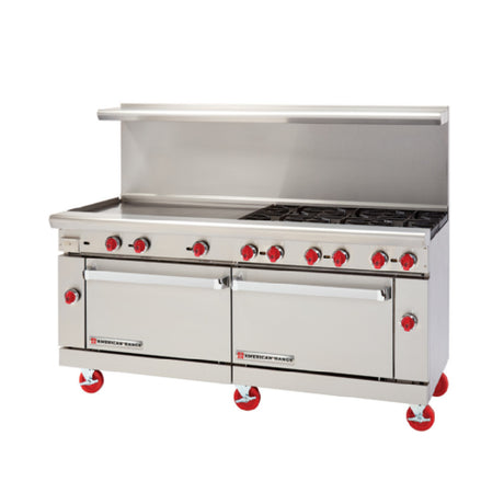 American Range ARGF-36G-6B-CC_LP - Green Flame Range, Gas, 72"