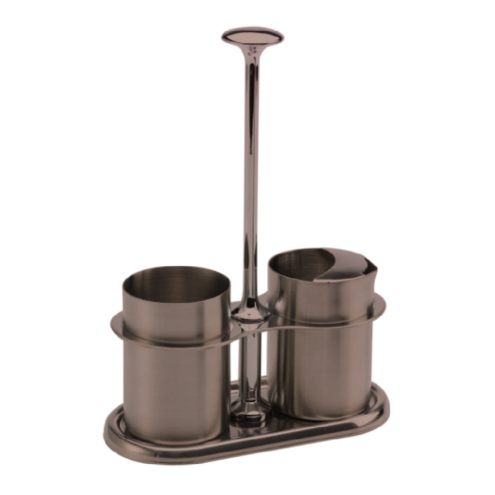 Service Ideas STCCRSG4DT Service Ideas Cream & Sugar Caddy Set 4 Ounce Dark Tungsten