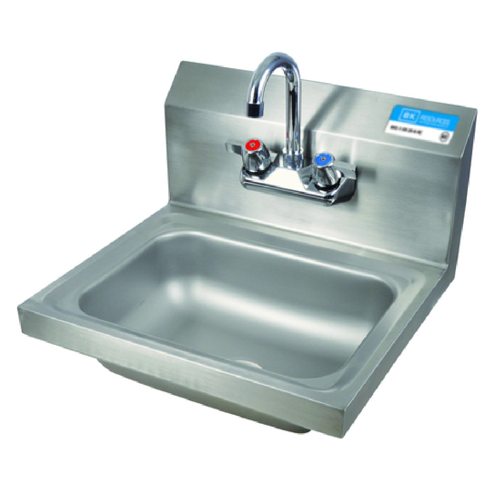 BK Resources BKHS-W-1410-P-G Hand Sink Wall Mount 14" Wide X 10" Front-to-back X 5" Deep Bowl