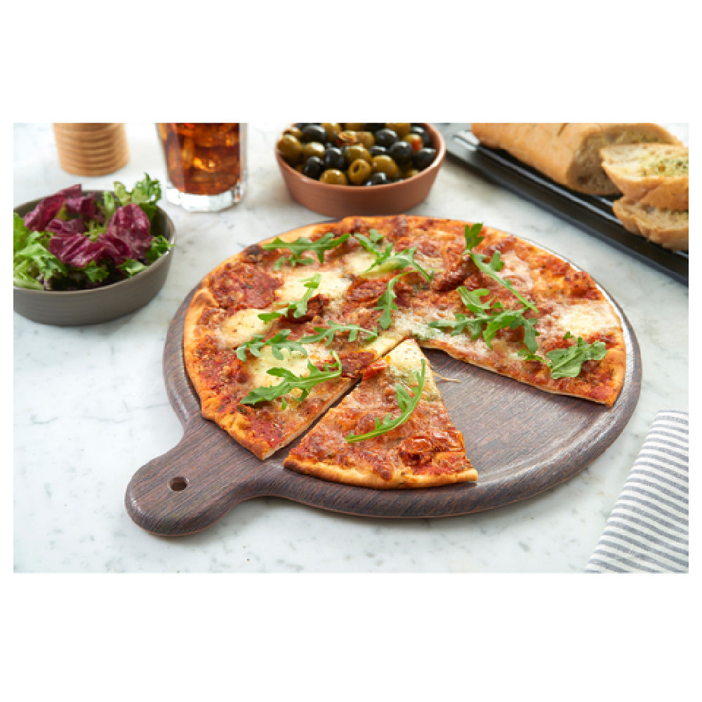 Bauscher Hepp TRW3132 - Rustic Wood Collection Platter, 15" X 12-1/2" X 1/2"H, Round