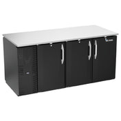 Victory VBB72HC-PT-B - Pass-Thru Back Bar Refrigerator, Three-section, 72"W X 33-9/16"D X 34"H