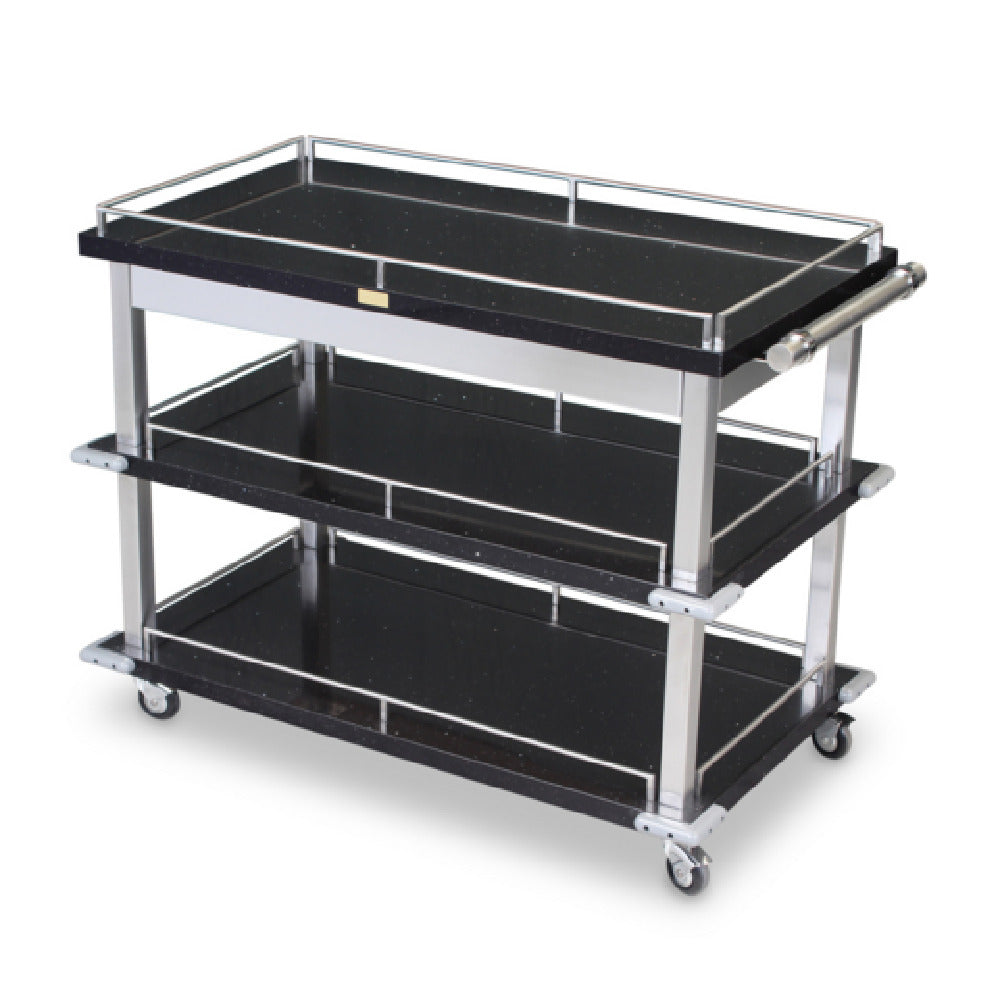 Forbes Industries 5516 Deluxe Service Cart 24.75"Wx 46.25"L X 33.75"H Stainless Steel Square Legs