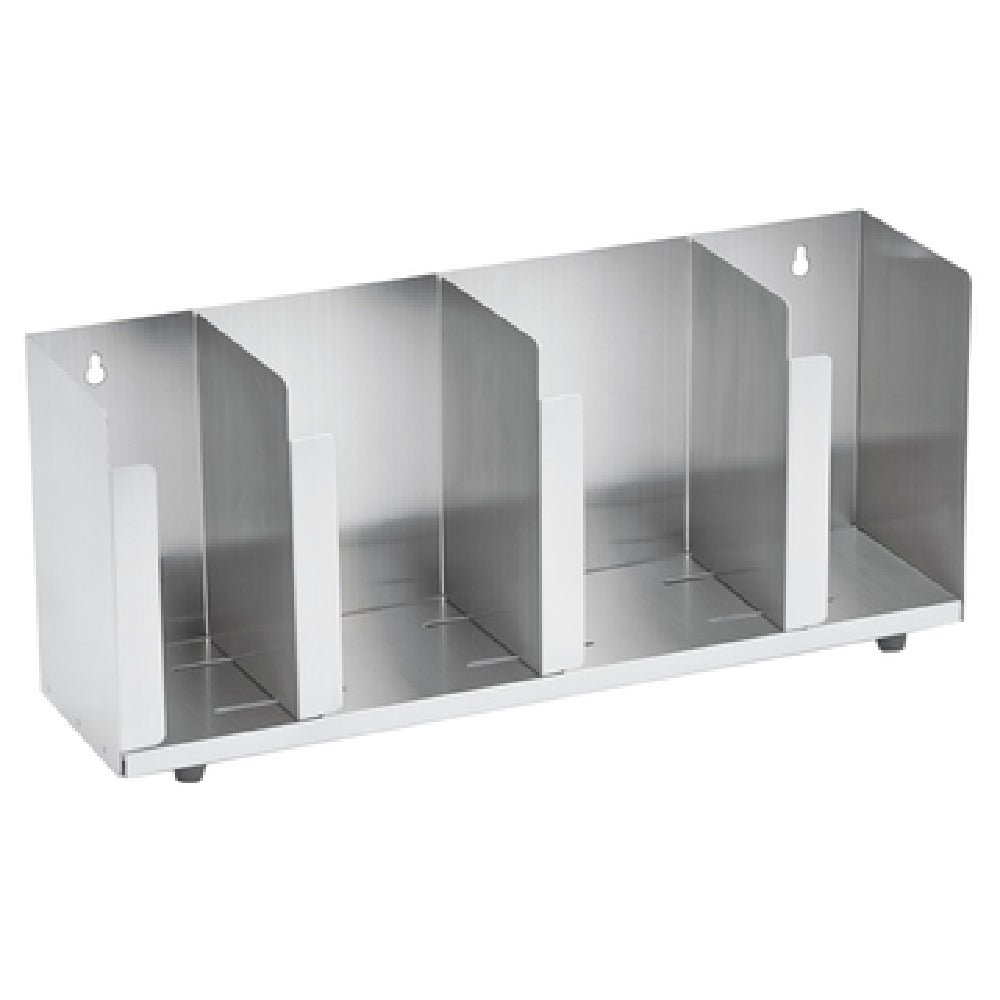 Vollrath CTL4 Horizontal (4) Section Adjustable Lid Organizer With Straw Holder