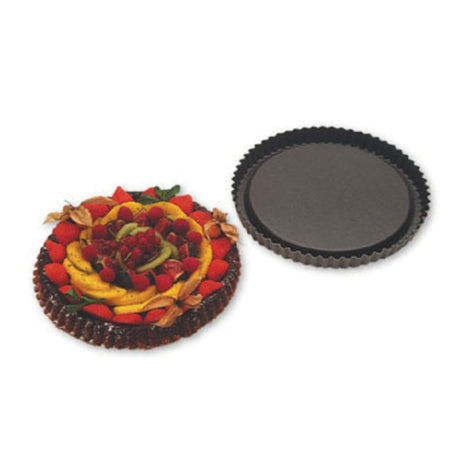 Matfer 332235 Exopan® Fruit Tart Mold 10-1/4" Dia. X 1"H Fluted