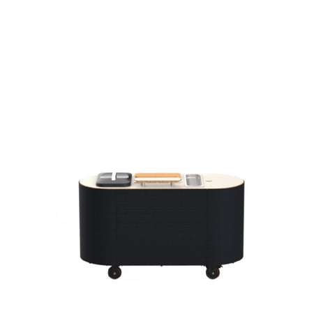 Steelite MGCOVC02VXXB - Oval Cocktail Cart Vanilla Top And Black Cover, Mogogo Furnishings