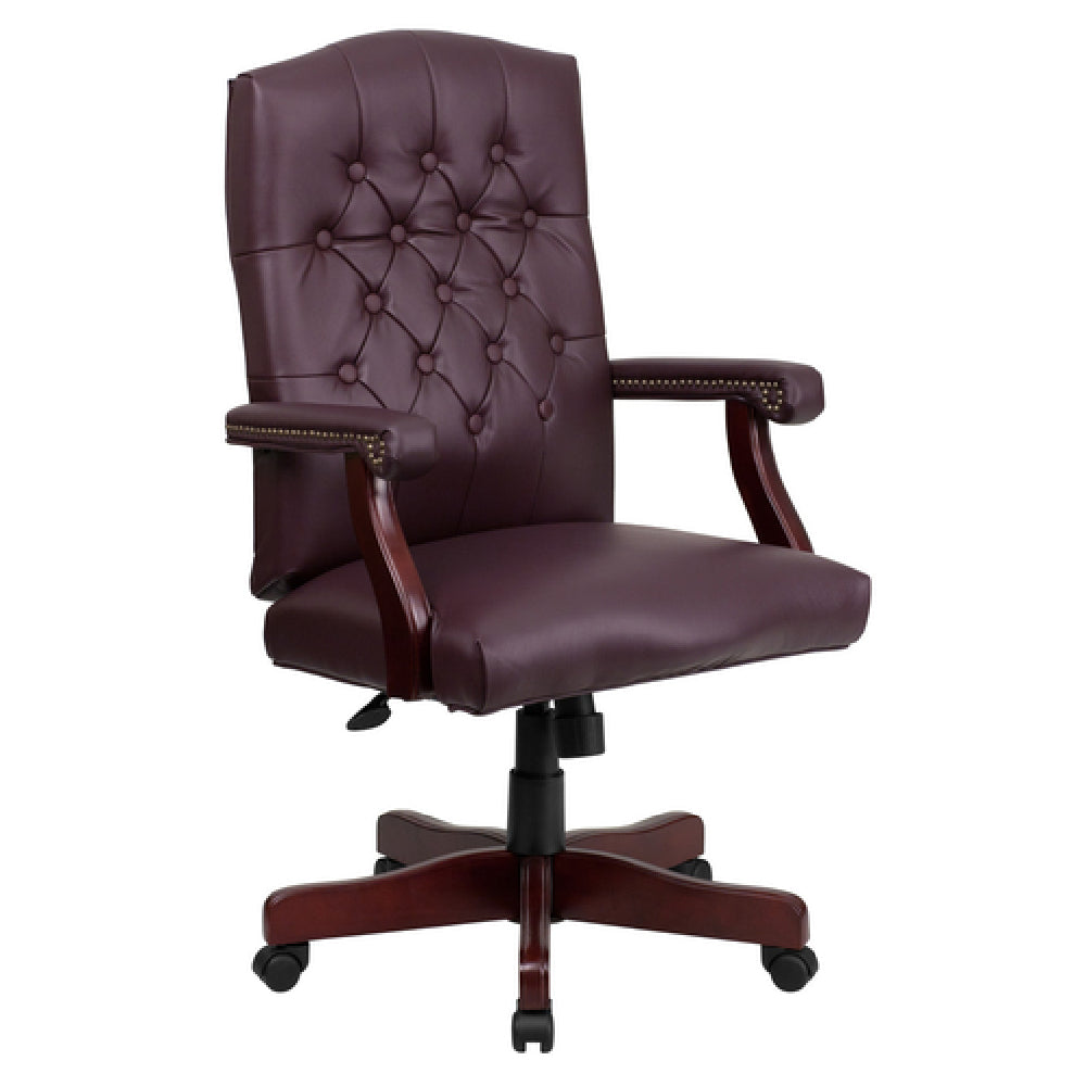 Flash Furniture 801L-LF0019-BY-LEA-GG Martha Washington Executive Swivel Office Chair