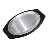 Service Ideas RO117BLAC Service Ideas Oval Thermo-Plate® Platter W/ Handle Oval