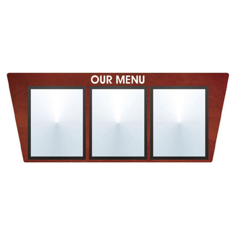 Hubert 69464 - Menu Board, 3-pocket, Wall-mount