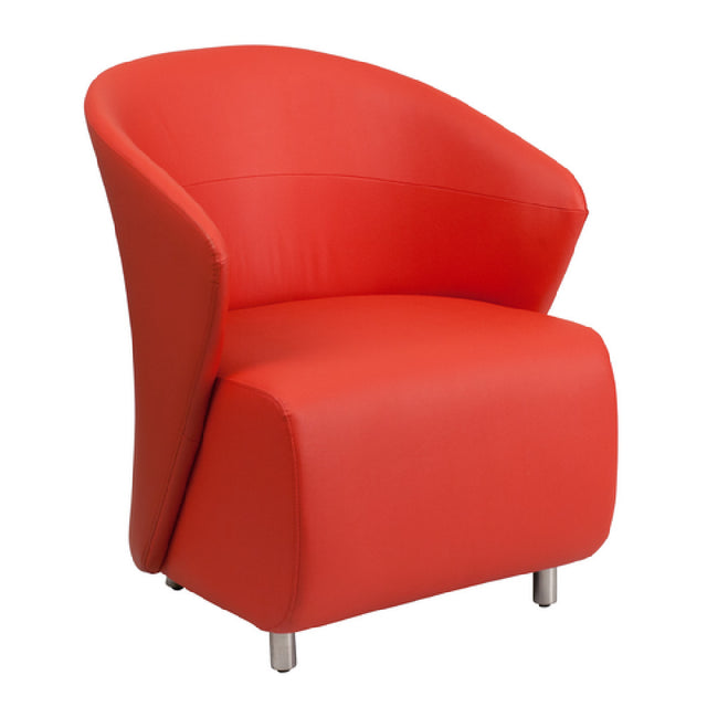 Flash Furniture ZB-6-GG Red Leather Reception Chair Curved Arms Taut Seat And Back