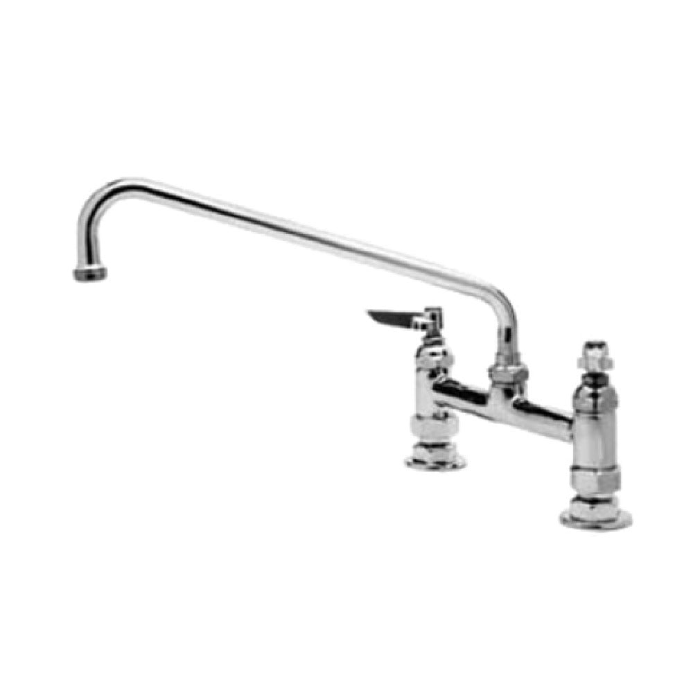 T&S Brass B-0221-M Mixing Faucet Deck Mount 12" Swing Nozzle