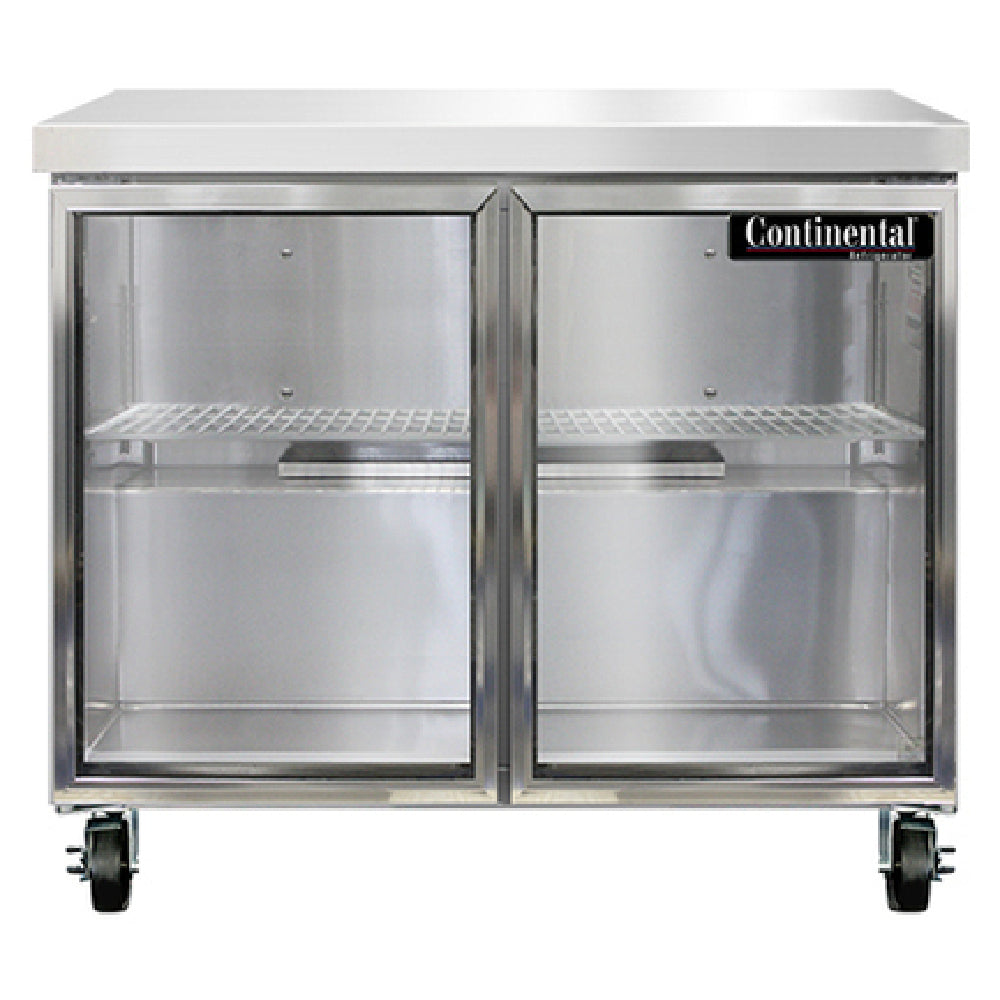 Continental Refrigerator SW36NGD Work Top Display Refrigerator 36"W 10.3 Cu Ft Capacity