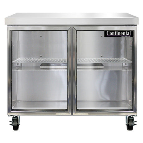 Continental Refrigerator SW36NGD Work Top Display Refrigerator 36"W 10.3 Cu Ft Capacity