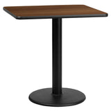 Flash Furniture XU-WALTB-3030-TR18-GG Table 30"W X 30"D X 31-1/8"H Dining Height