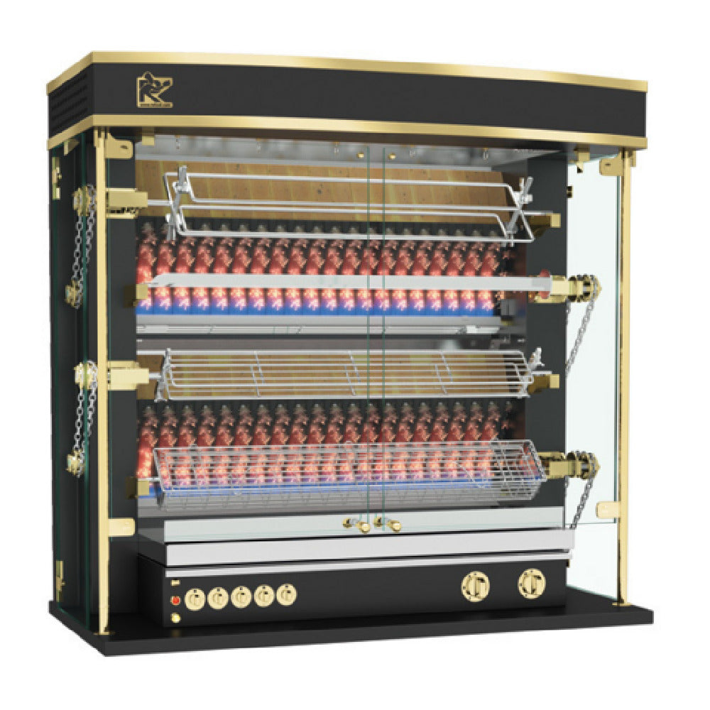 Rotisol MF1375-4G-LUX_LP MasterFlame 'Rustic-Style' Rotisserie Oven Gas Countertop