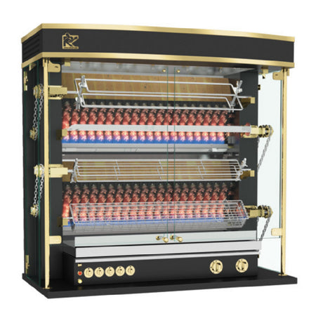 Rotisol MF1375-4G-LUX_LP MasterFlame 'Rustic-Style' Rotisserie Oven Gas Countertop