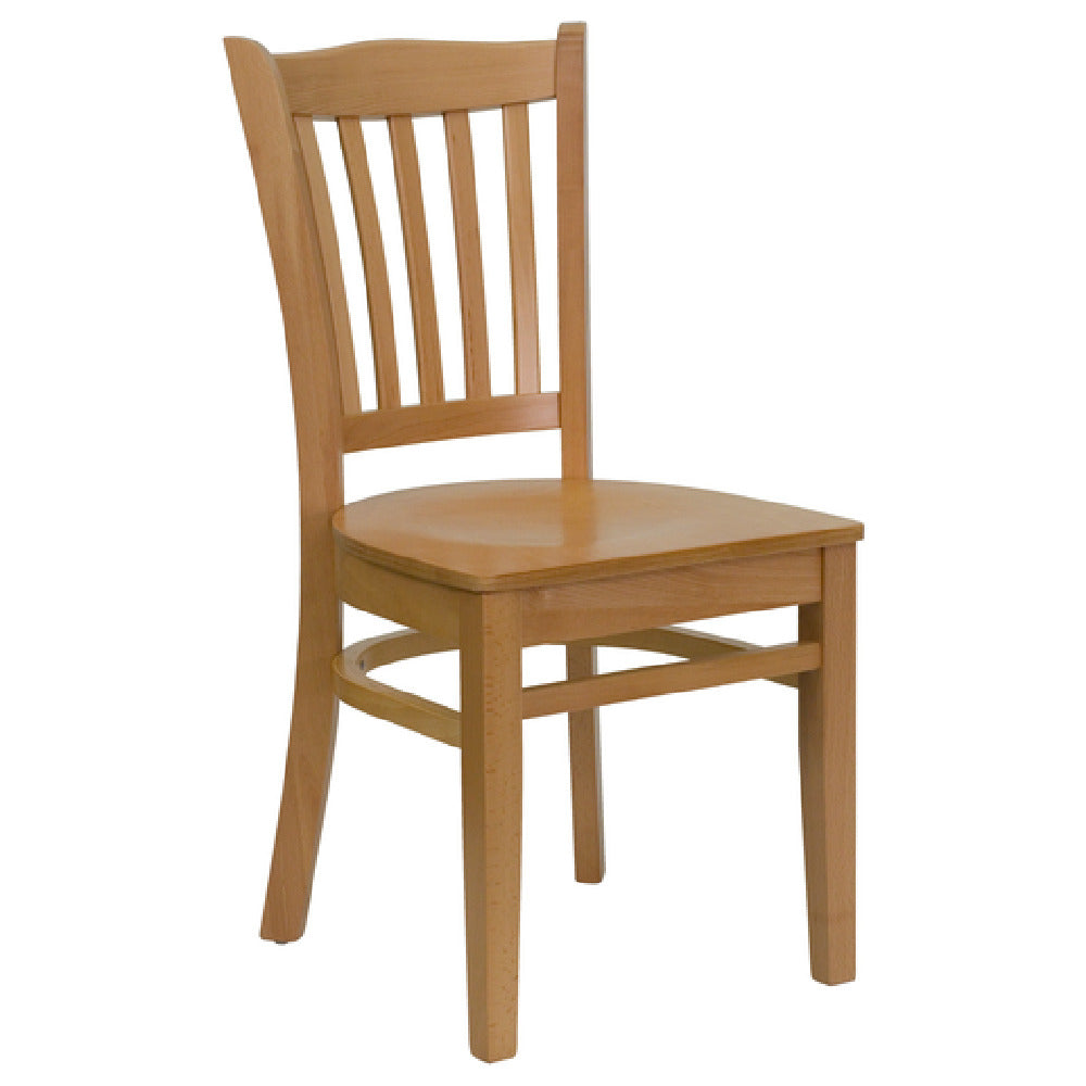 Flash Furniture XU-DGW0008VRT-NAT-GG Hercules Series Restaurant Chair Vertical Wood Slat Back