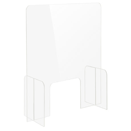 Bon Chef 90177-5 - Tabletop Health Safety Shield, 23-3/4"W X 12"D X 32"H, With 12"W X 8"H Transaction Window